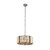 Searchlight Chapeau 3 Light Chrome With Amber Smoke And Clear Glass Crystal Pendant Light 