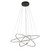 Searchlight Revolve 3 Light Matt Black Led Ringed Pendant 