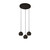 Searchlight Eindhoven 3 Light Matt Black Cluster Pendant 