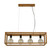 Searchlight Square 4 Light Woven Bamboo Wood Pendant Light 