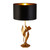 Searchlight Breeze Painted Gold Black Shade With Gold Interior Table Lamp 