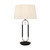 Searchlight Jazz Satin Silver And Black with White Velvet Shade Table Lamp 