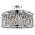 Searchlight Elise 5 Light Chrome with Clear Crystal Drops Flush Ceiling Light 