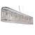 Searchlight Elise 8 Light Chrome with Crystal Drops Oval Bar Pendant 