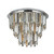 Searchlight Clarissa 5 Light Chrome with Clear Amber Smoked Crystal Pendant Light 