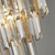 Searchlight Clarissa 5 Light Chrome with Clear Amber Smoked Crystal Pendant Light 