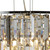 Searchlight Clarissa 9 Light Chrome with Clear Amber Smoked Crystal Pendant Light 