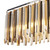 Searchlight Clarissa 8 Light Chrome with Amber Crystal Bar Pendant Light 