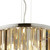 Searchlight Clarissa 5 Light Chrome and Amber Crystal Drum Pendant Light 