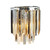 Searchlight Clarissa 2 Light Chrome with Clear Amber Smoked Glass Wall Light 