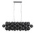 Searchlight Berry 25 Light Chrome with Smoked Glass Pendant Light 