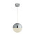 Searchlight Marbles 25cm Chrome with Crushed Ice Glass LED Pendant Light 