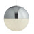 Searchlight Marbles Chrome with Crushed Ice Glass LED Globe Pendant Light 