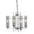 Searchlight Milo 4 Light Chrome with Clear Glass Shade Pendant Light 