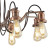 Searchlight Olivia 8 Light Antique Copper with Black Braided Fabric Cable Ceiling Light 