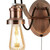 Searchlight Olivia 2 Light Antique Copper with Black Braided Fabric Cable Wall Light 