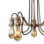 Searchlight Olivia 5 Light Antique Copper with Black Braided Fabric Cable Ceiling Light 