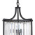 Searchlight Victoria 2 Light Matt Black with Crystal Glass Pendant Light 