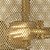 Searchlight Fishnet 3 Light Matt Gold Drum Flush Ceiling Light 