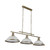 Searchlight Bistro 3 Light Antique Brass with Marble Glass Bar Pendant Light 