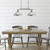 Searchlight Bistro 2 Light Satin Silver with Marble Glass Bar Pendant Light 