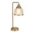 Searchlight Bistro Ii Antique Brass with Textured Glass Table Lamp 