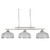 Searchlight Bistro Ii 3 Light Satin Silver with Textured Glass Bar Pendant Light 