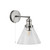 Searchlight Pyramid Satin Silver with Clear Glass Wall Light 
