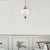 Searchlight Vulcan Antique Brass with Polished Opal Glass Pendant Light 