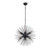 Searchlight Sputnik 10 Light Black Semi-Flush Pendant Light- Black 