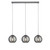 Searchlight Balls 3 Light Chrome and Smoked Glass Bar Pendant Light 