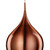 Vibrant Metallic Pink Metal Bell 26cm Pendant Light