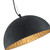 Searchlight Dome Black with Gold Inner 38cm Pendant Light 