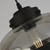 Searchlight Meringue Matt Black and Smoked Glass Pendant Light 