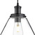 Searchlight Pyramid Matt Black and Clear Glass Pendant Light 