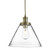 Searchlight Pyramid Antique Brass and Clear Glass Pendant Light