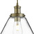 Searchlight Pyramid Antique Brass and Clear Glass Pendant Light 