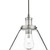 Searchlight Pyramid Satin Silver and Clear Glass Pendant Light 