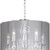 Searchlight Venetian 5 Light Chrome with Clear Glass and Silver Shade Pendant Light 