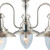 Searchlight Fisherman 3 Light Satin Silver with Seeded Glass Pendant Light 