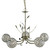 Searchlight Bellis Ii 5 Light Antique Brass with Clear Glass Pendant Light