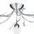 Searchlight Gardenia 3 Light Chrome with Opal Glass Semi-Flush Ceiling Light 