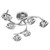 Searchlight Sculptured Ice Ii 6 Light Chrome with Curved Glass Semi-Flush Ceiling Light