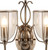 Searchlight Silhouette 2 Light Antique Brass with Seeded Glass Wall Light 