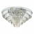 Dar Lighting Eulalia 12 Light Polished Chrome and Crystal Flush Ceiling Light