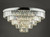 Dar Lighting Eulalia 12 Light Polished Chrome and Crystal Flush Ceiling Light