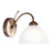 Searchlight Milanese Antique Brass and Alabaster Glass Wall Light