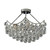 Searchlight Sassari 5 Light Chrome with Crystal Ball Semi-Flush Ceiling Light