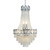 Searchlight Louis Philipe Crystal 6 Light Tiered Chrome with Crystal Chandelier