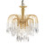 Searchlight Waterfall 3 Light Gold Crystal Ceiling Light